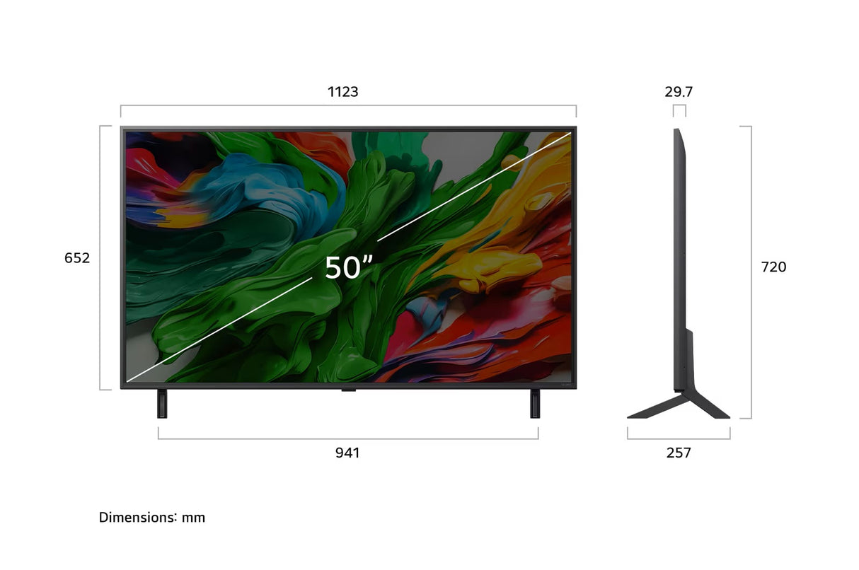 LG 樂金 QNED85 系列 50吋 QNED evo AI 4K Mini-LED 智能電視 50QNED85ACA