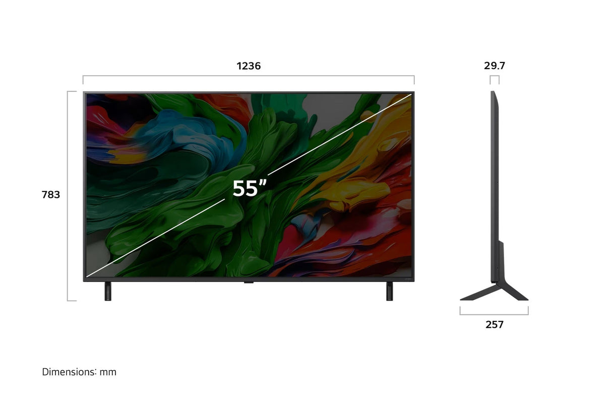 LG 樂金 QNED85 系列 55吋 QNED evo AI 4K Mini-LED 智能電視 55QNED85ACA