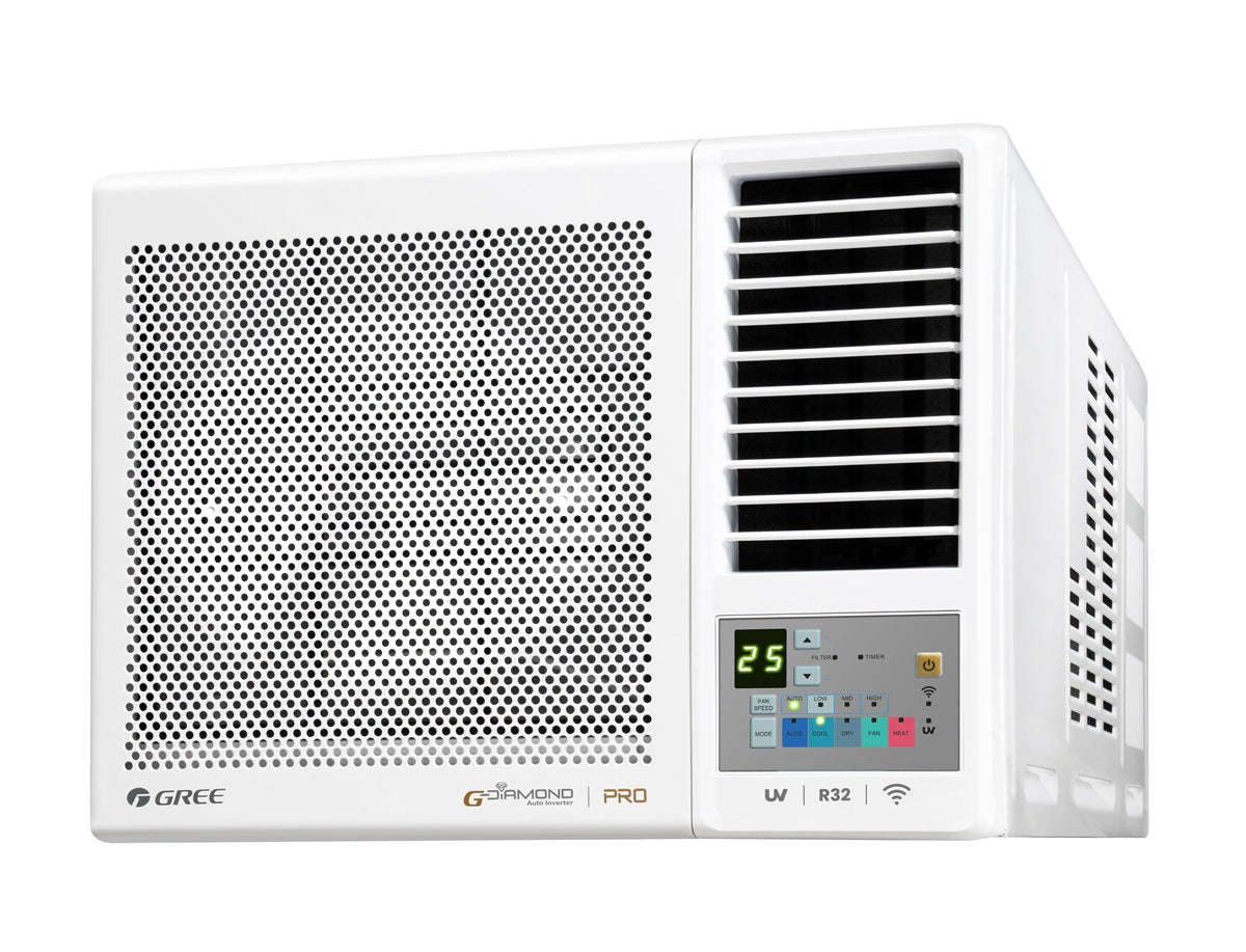 Gree 格力 GWH24PZ 2.5匹 R32 變頻冷暖 G-Panel 黑鑽窗口式冷氣機