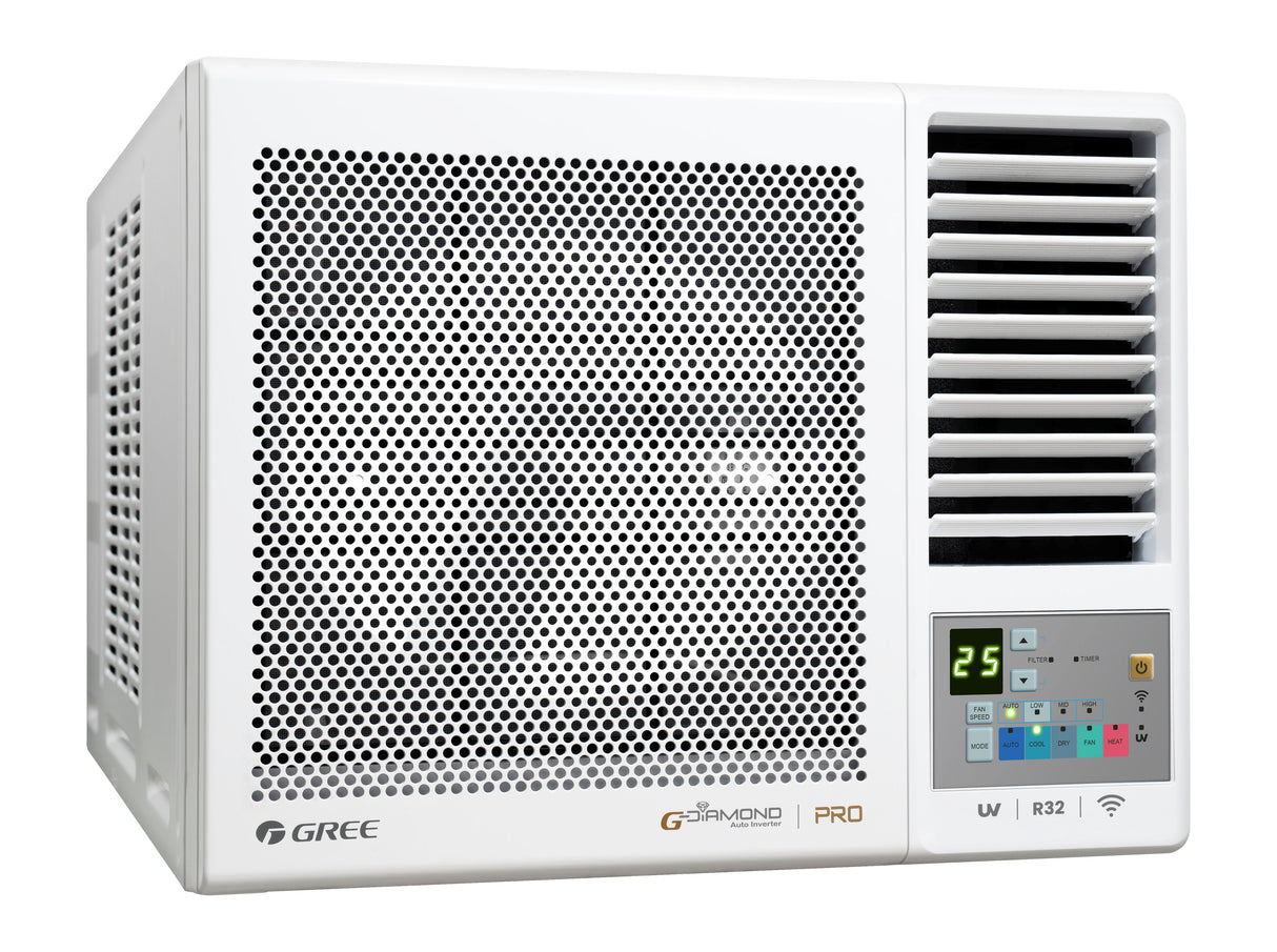 Gree 格力 GWH24PZ 2.5匹 R32 變頻冷暖 G-Panel 黑鑽窗口式冷氣機