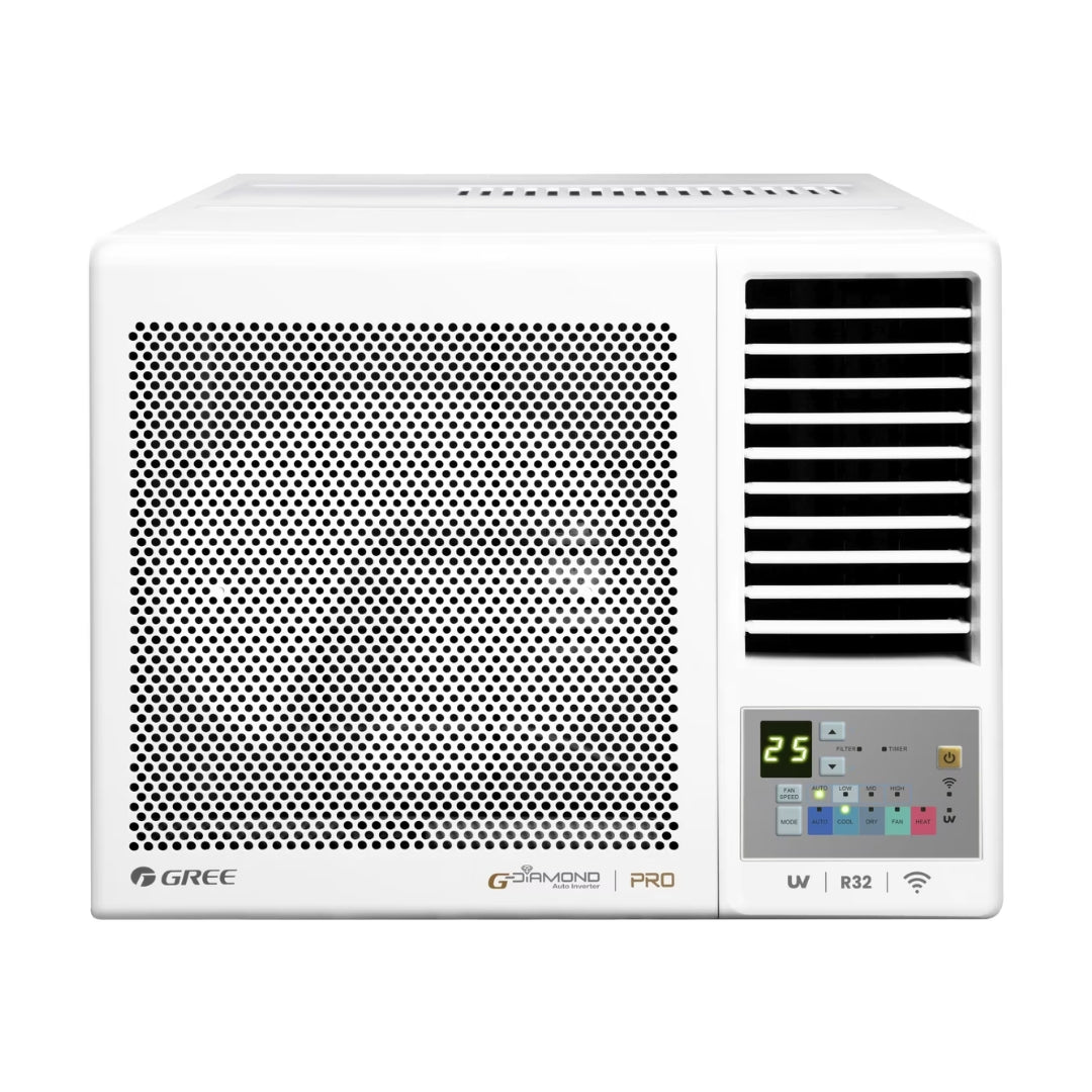 Gree 格力 GWH09PZ 1匹 R32 變頻冷暖 G-Panel 黑鑽窗口式冷氣機