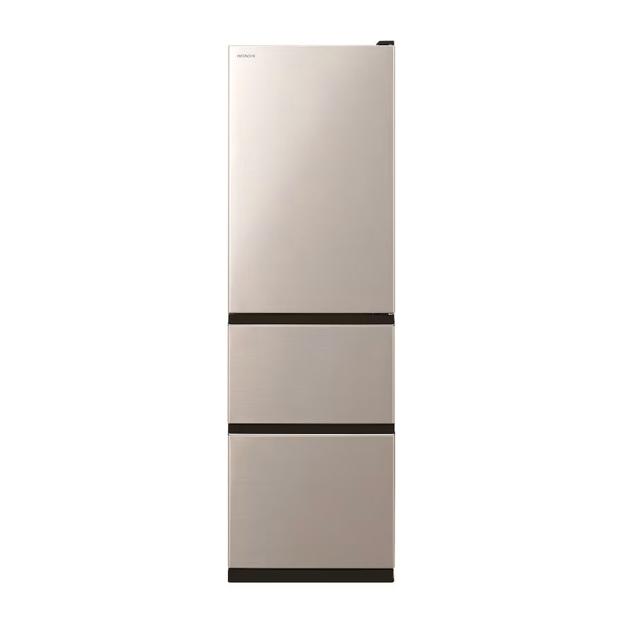 Hitachi HR3N6404EA-CNX 329L 3-Door Compact Inverter Eco-Refrigerator (New Stainless Steel Champagne)