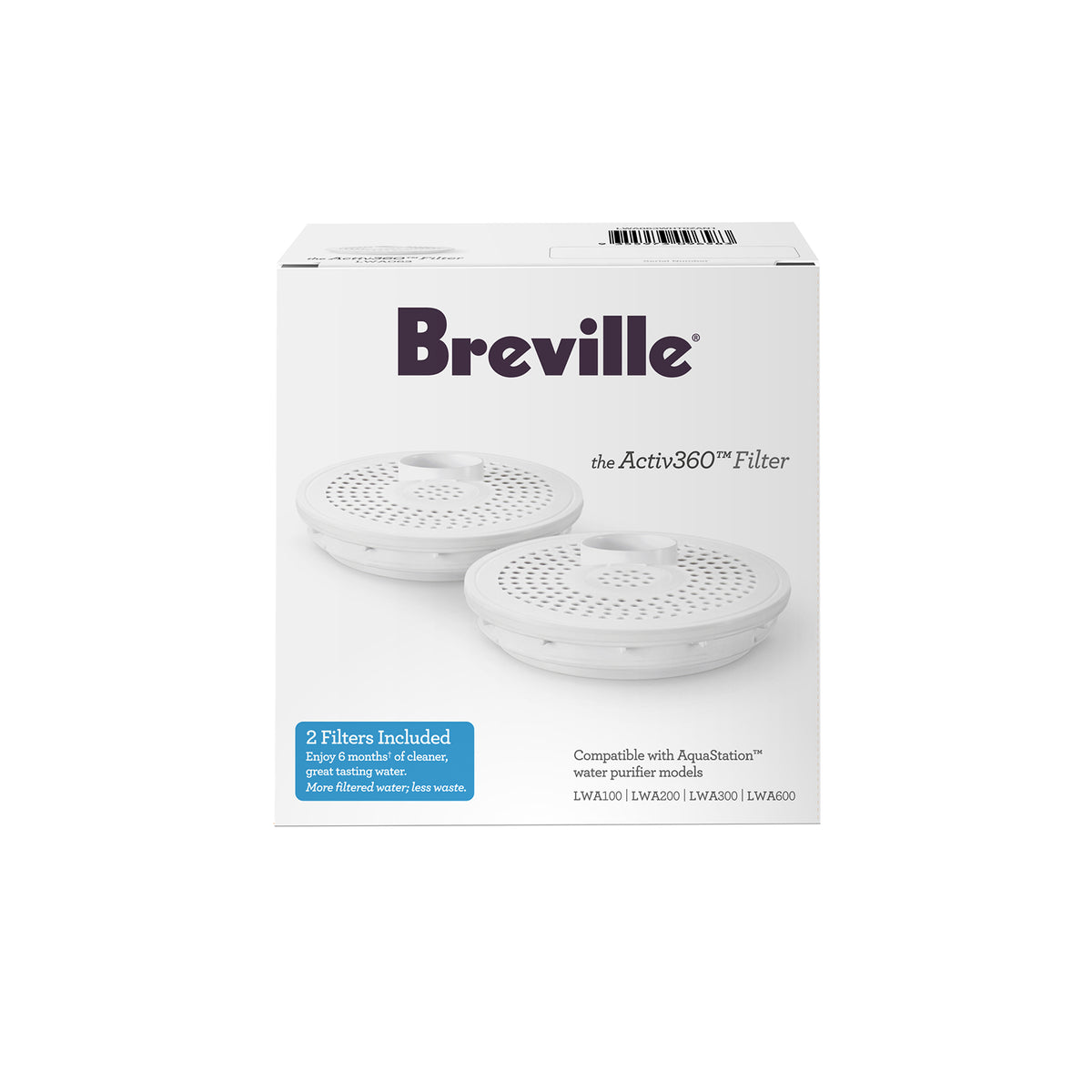 Breville LWA063WHT Activ360™ 高效濾芯2件裝 (適用於Breville LWA200BSS)