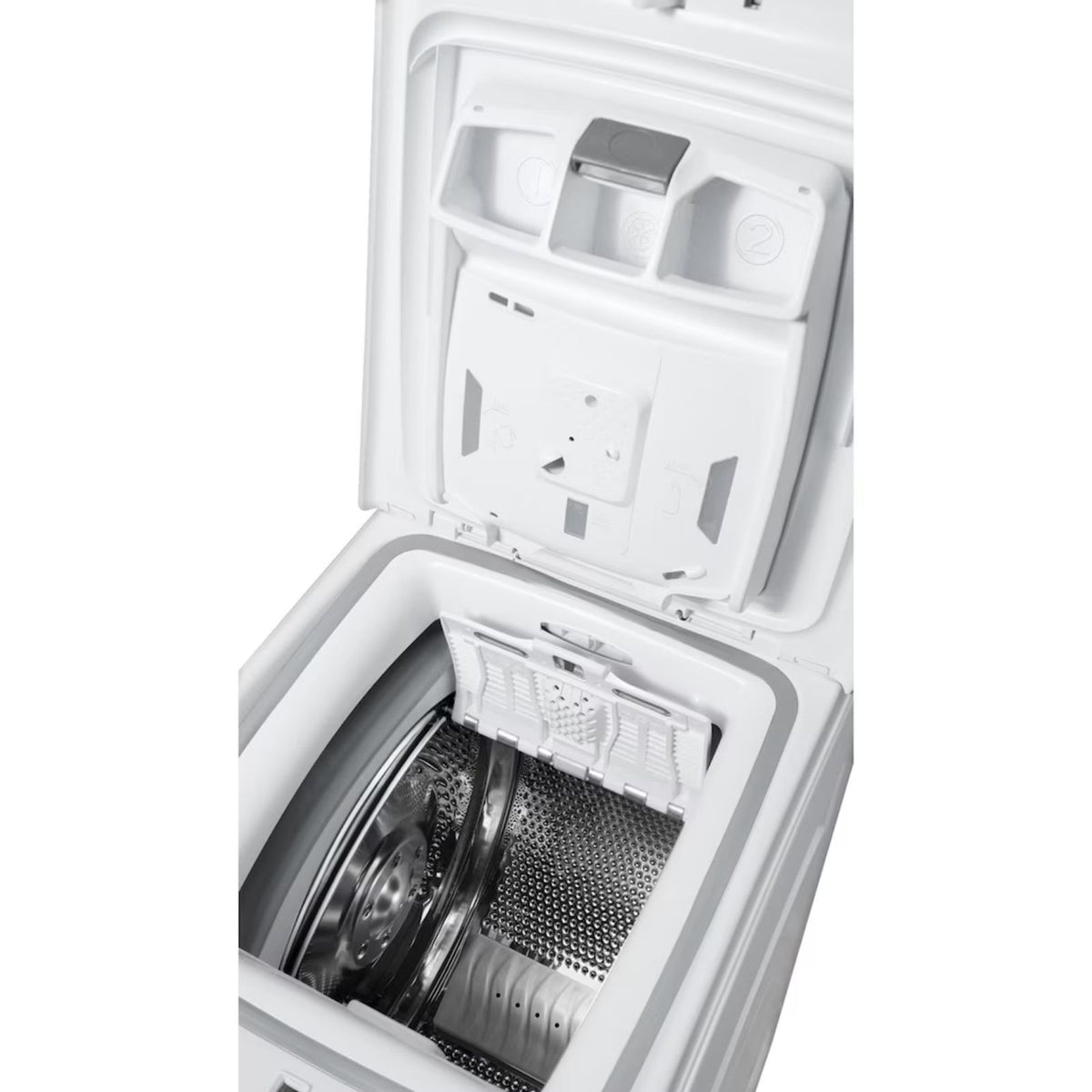 PHILCO 飛歌 PTL1208V 上蓋、洗滌劑格及滾筒開啟狀態