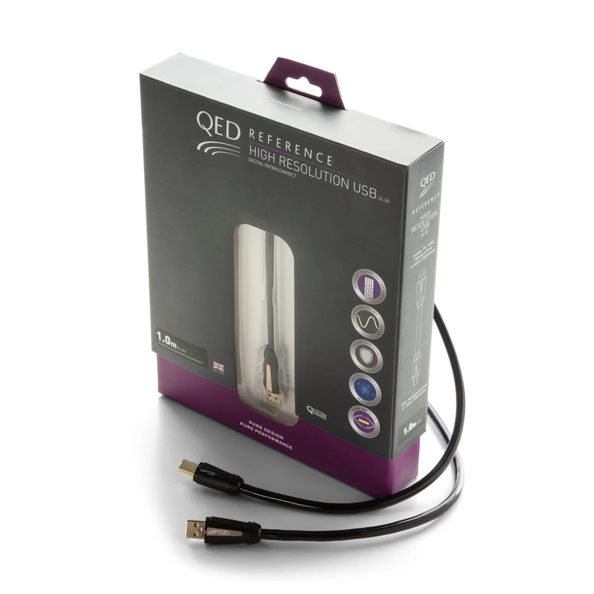 QED Reference High Resolution USB (A-B) USB 訊號線