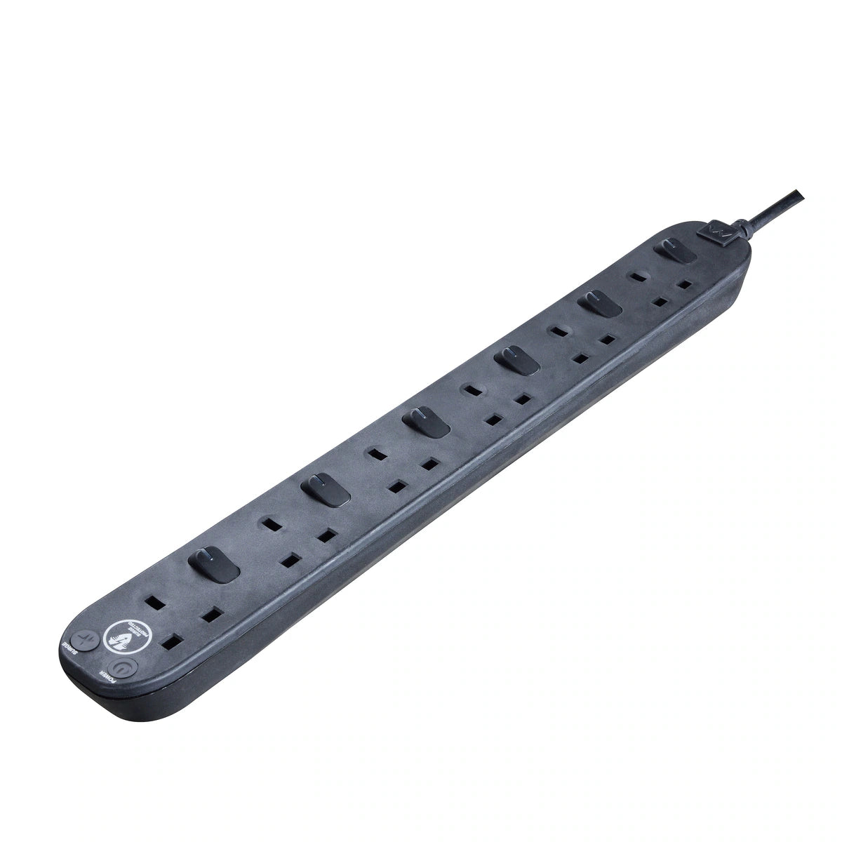 Masterplug SWSRG62NB 6-position independent switch lightning protection power supply extension board (2 meters)