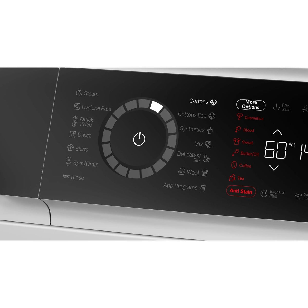 Bosch 博世 WGB24601HK 9kg 1400轉 Series 8 前置式洗衣機 控制面板