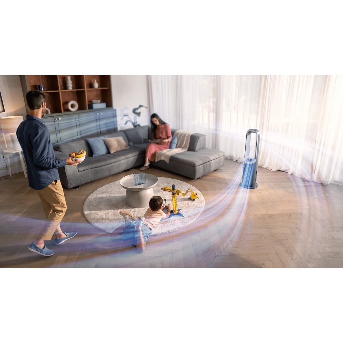 Philips AMF870/35 Air Performer 8000 Series 3-in-1 Air Purifier, Fan and Heater