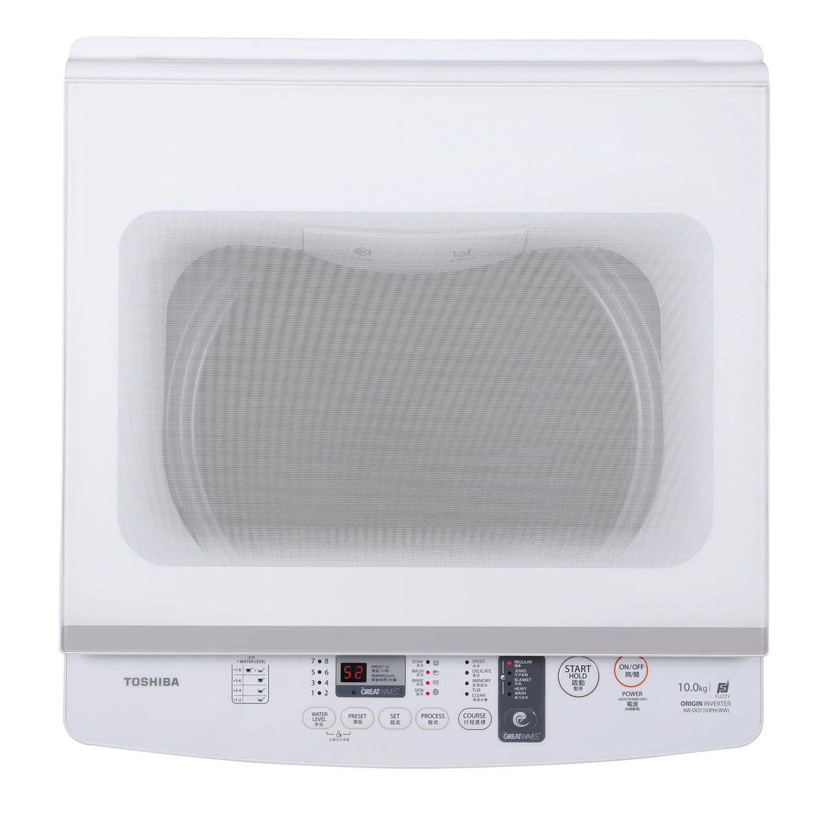 Toshiba 東芝 AW-DQ110JPH(WW) 10公升 全自動變頻日式洗衣機 (結合高低水位)
