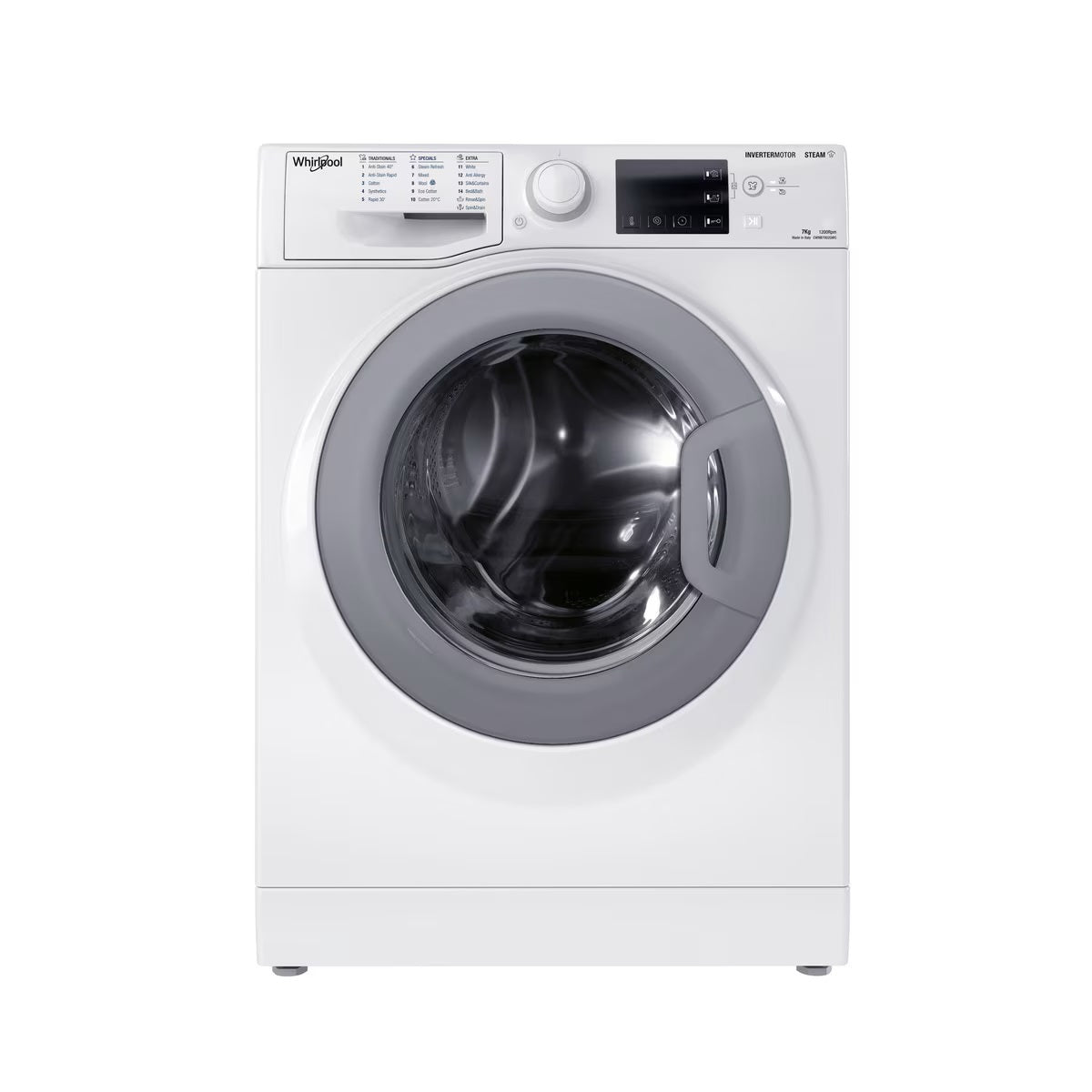 Whirlpool 惠而浦 CWNB7002GWG 7公斤 1200轉 SteamFit纖薄前置式洗衣機