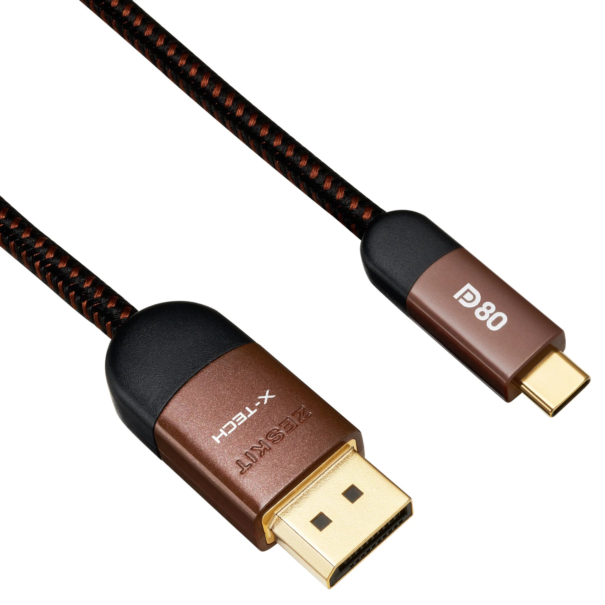 Zeskit X-Tech™ 16K Bi-Directional USB-C to DisplayPort 2.1 訊號線