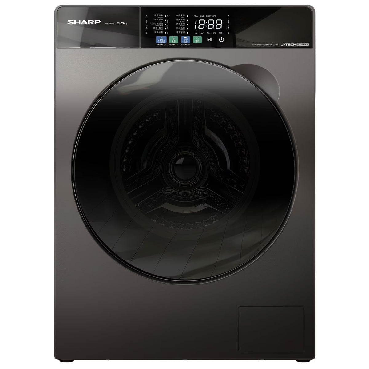 Sharp 聲寶 ES-FW85AJ-B 8.5公斤 1200轉 蒸氣前置式洗衣機