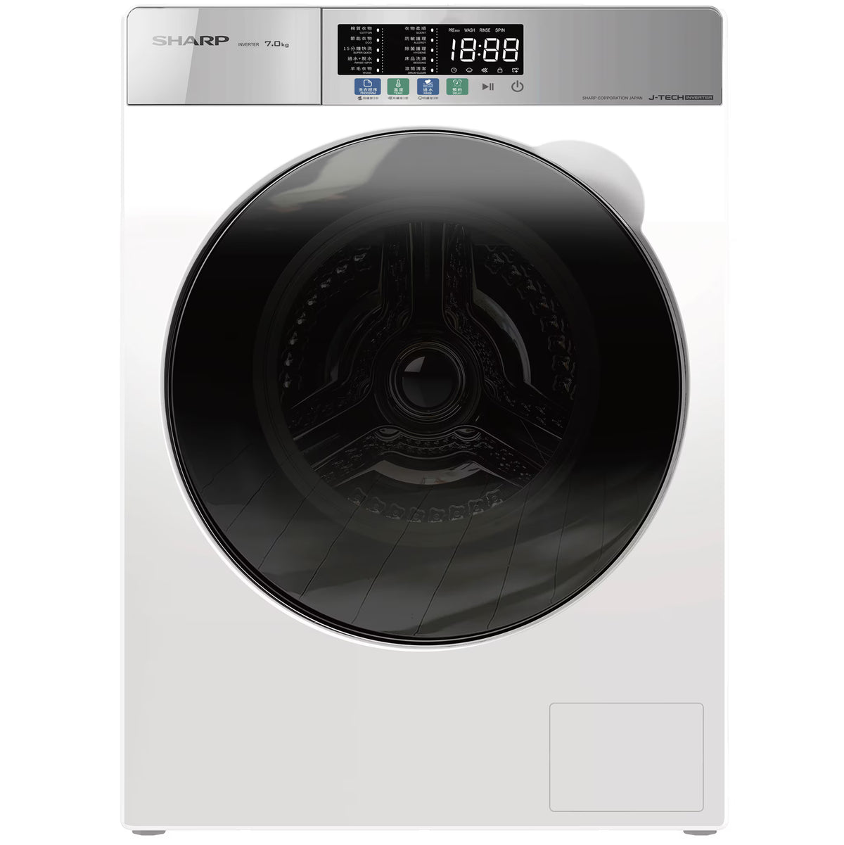 Sharp 聲寶 ES-FW70AJ-W 7公斤 1000轉 蒸氣前置式洗衣機