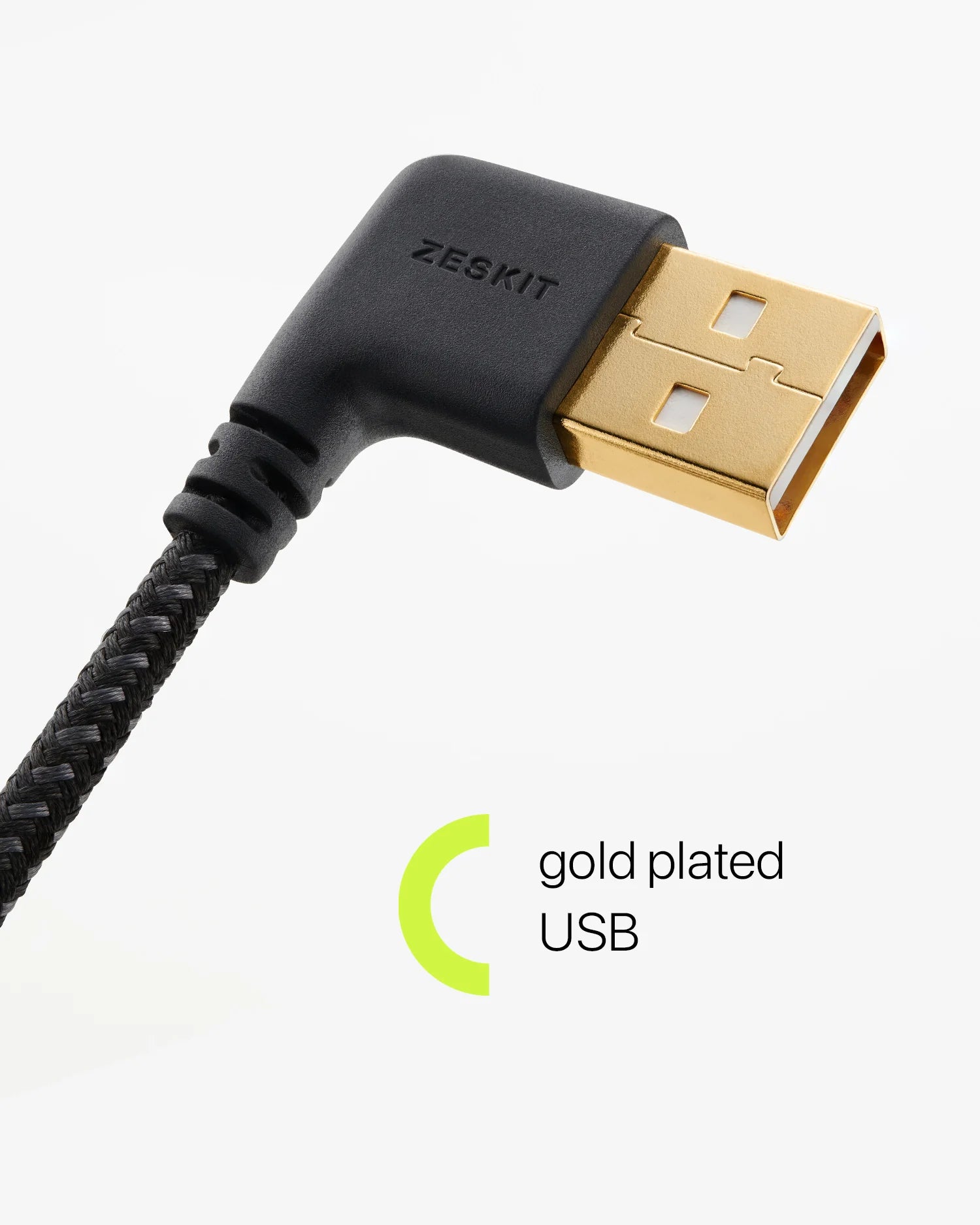 Zeskit Lightning to USB-A MFi 認證 90度傳輸線