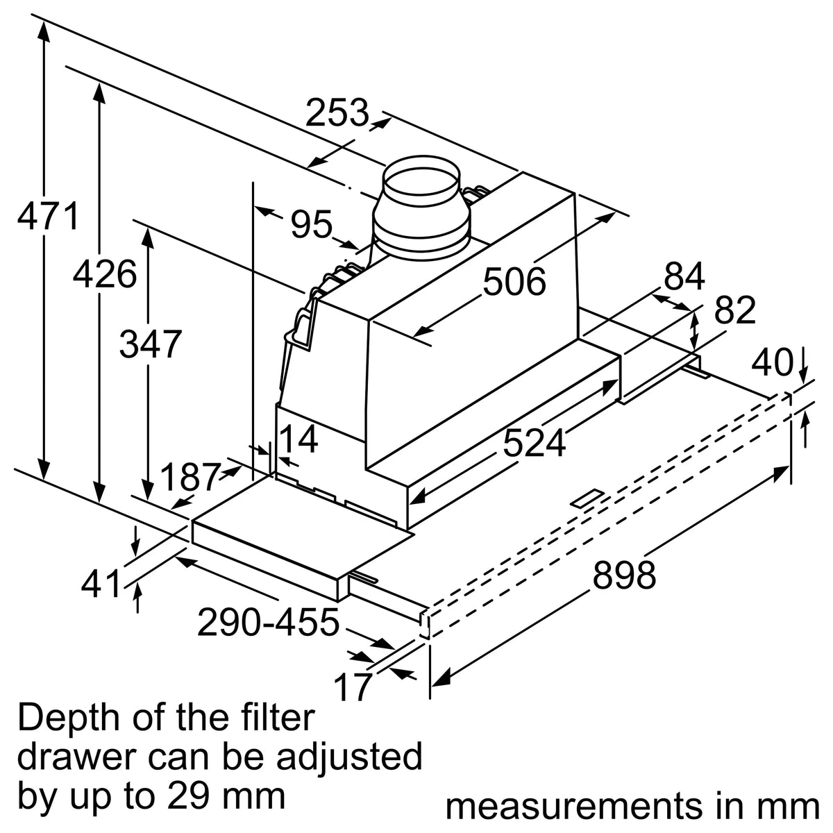 Bosch 博世 DFS097A51B 90厘米 Series 4 拉趟式抽油煙機