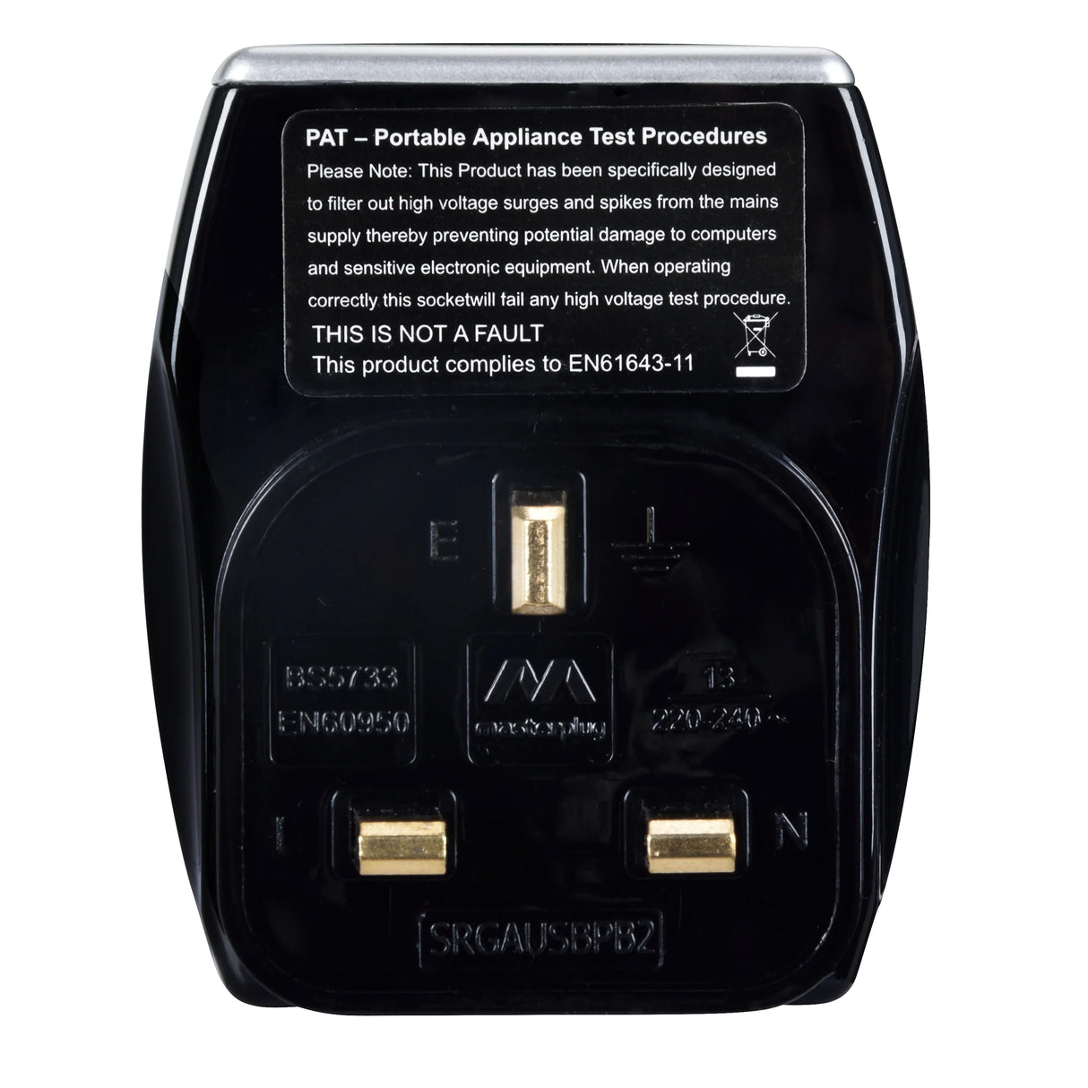 Masterplug SRGAUSBPB2 / SRGAUSBPW2 防雷插蘇 (2 x USB 2.1A + 1 x 13A)