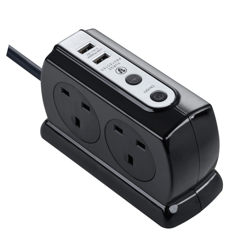 Masterplug SRGDSU43PB 4位13A USB防雷電源拖板 (3米)