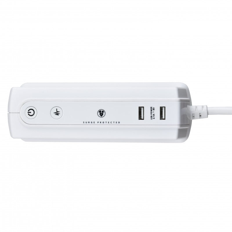 Masterplug SRGDU62MW2 6位13A USB防雷電源拖板 (2米)