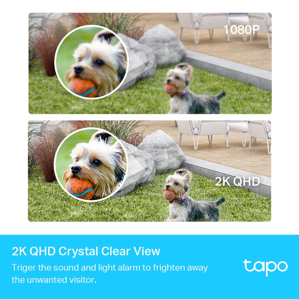 TP-Link Tapo C420S4 1440P 室外 Wi-Fi 電池攝影機 (4件裝)