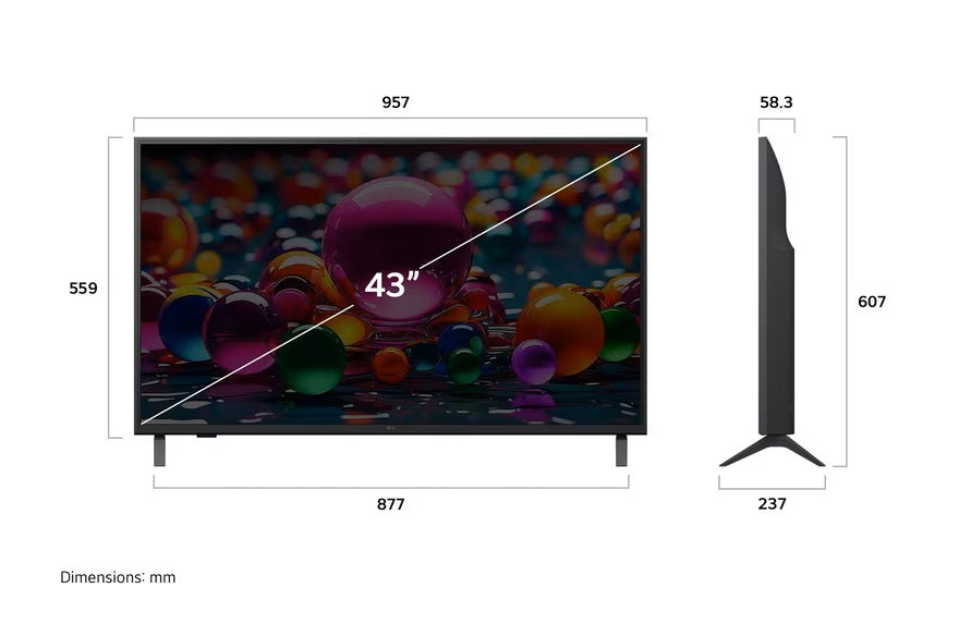 LG 樂金 UA75 系列 43吋 4K 智能電視 43UA7550PCA