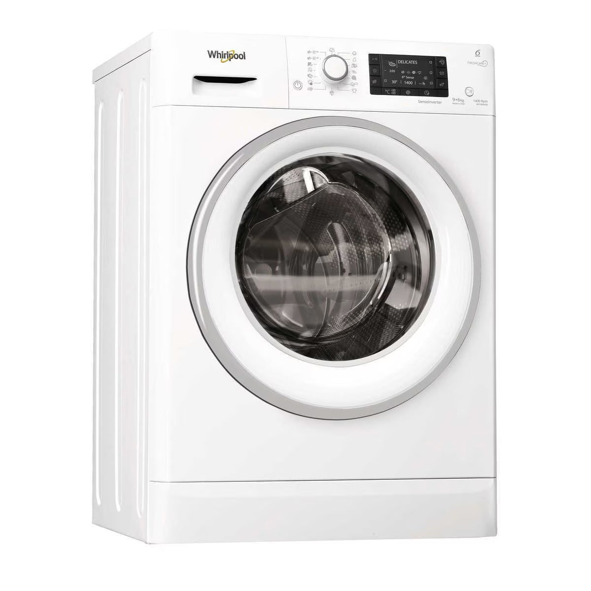 Whirlpool 惠而浦 WFCR96430 9公斤洗衣/6公斤乾衣 1400轉 Fresh Care 蒸氣抗菌二合一洗衣乾衣機