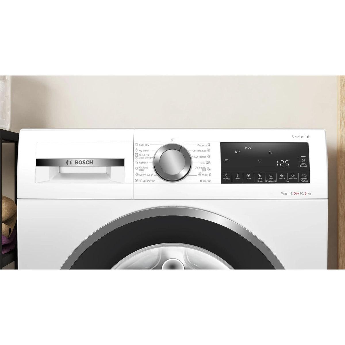 Bosch 博世 WNG254YDHK 10kg/6kg 1400轉 Series 6 前置式洗衣乾衣機