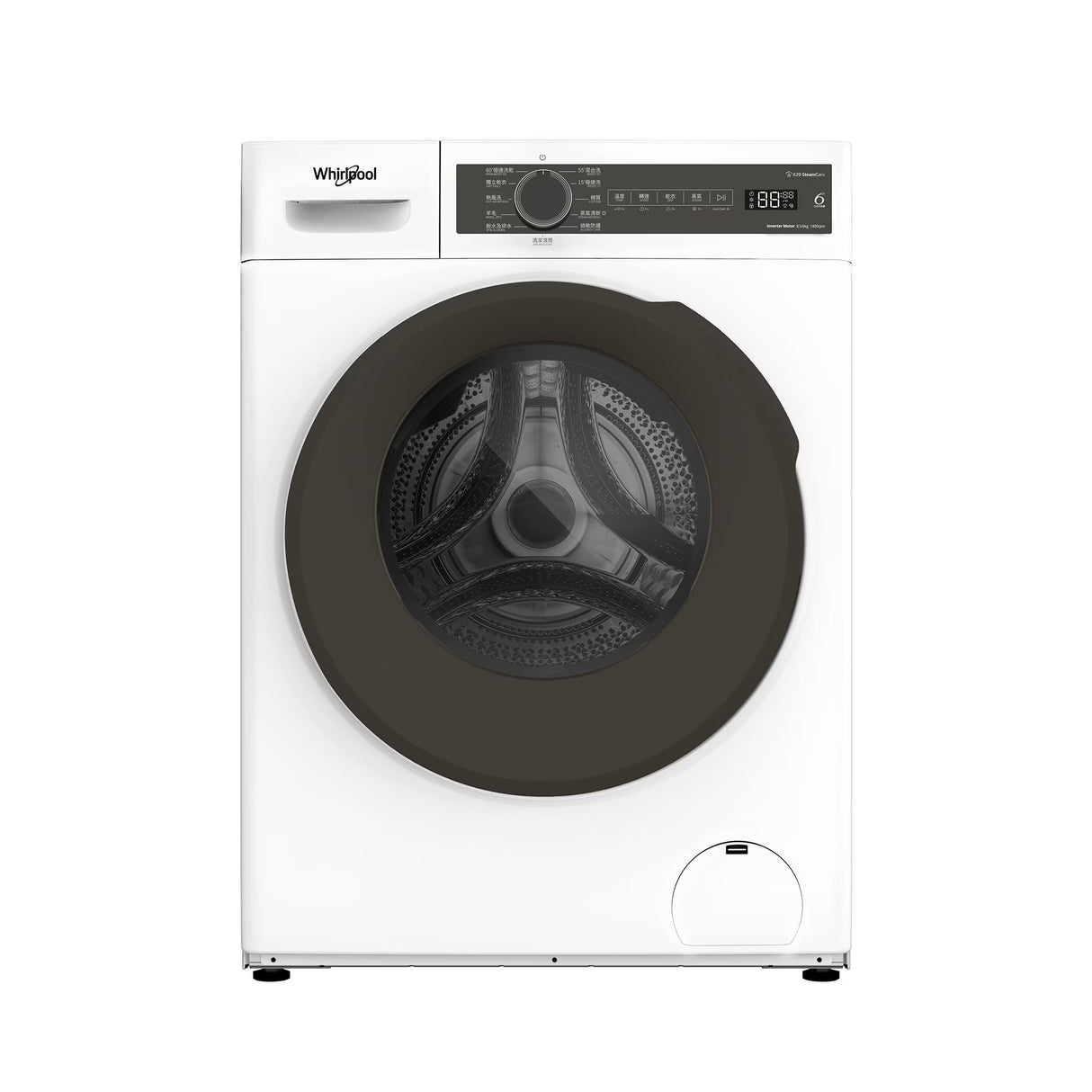 Whirlpool 惠而浦 WWPB485602GW 8.5/6公斤 820 SteamCare 前置式洗衣乾衣機 (飛頂型號)